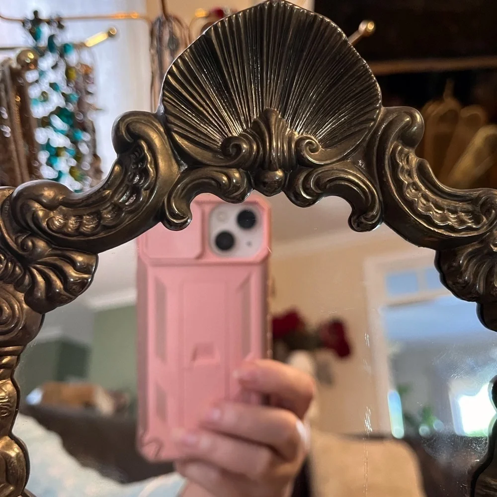 Mirror French Ornate Angel Cherubs silver plated Mirror